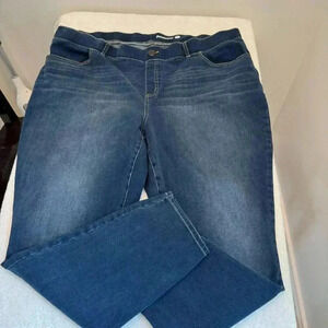 Betabrand Yoga Denim Skinny Jeans Womens 3X Long Pull On Jeans